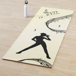 Jazz Dance Yellow Music Yoga Mat