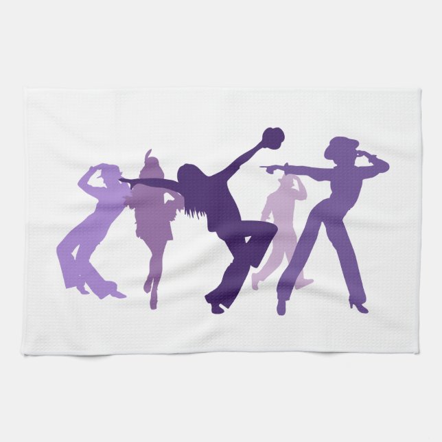 Jazz Dancers Illustration Tea Towel (Horizontal)