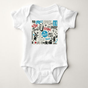 Jazz Doodle: Eclectic Music Mix Baby Bodysuit