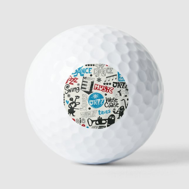 Jazz Doodle: Eclectic Music Mix Golf Balls (Front)