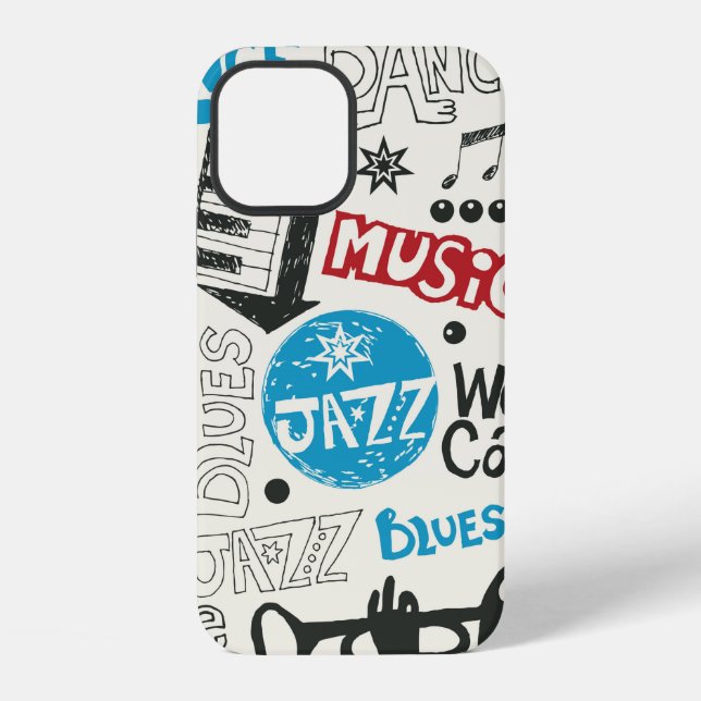 jazz doodle mix iPhone case (Back)