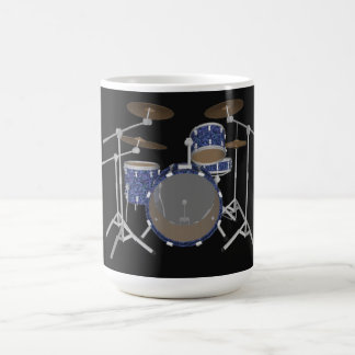 Jazz Drum Kit: Custom Blue Drums Set: Coffee Mug