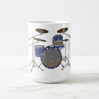 Jazz Drum Kit: Custom Blue Drums Set: Coffee Mug
