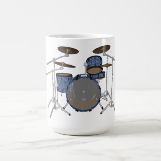 Jazz Drum Kit: Custom Blue Drums Set: Coffee Mug