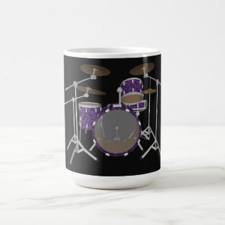 Jazz Drum Kit: Custom Violet Drums Set: Coffee Mug