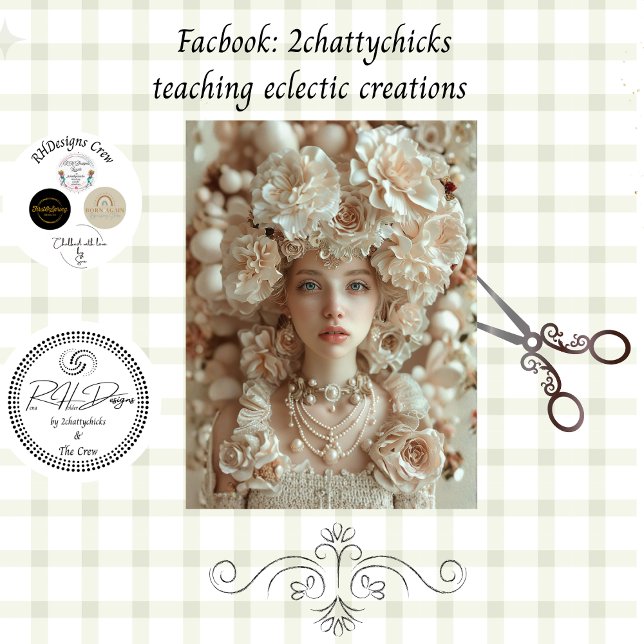 Jazz Era Lady with Floral Hat Decoupage  Tissue Pa Paper (Creator Uploaded)