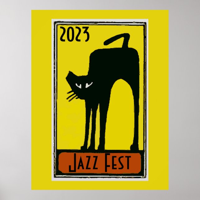 Jazz Fest 2020 Black Cat Poster (Front)