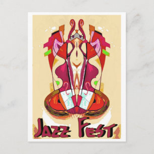 Jazz Fest Abstract Bass1 Postcard