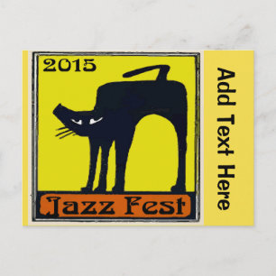 Jazz fest Black Cat 2015 Postcard