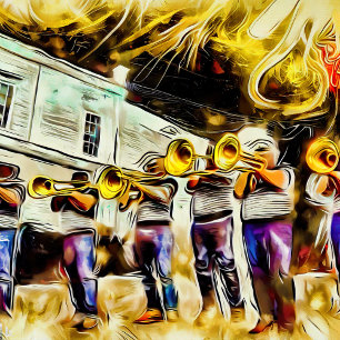 Jazz Fest Block Party Postcard