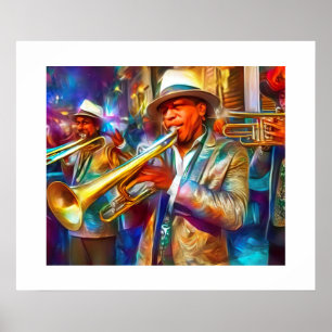 Jazz Fest   Colourful NOLA Poster