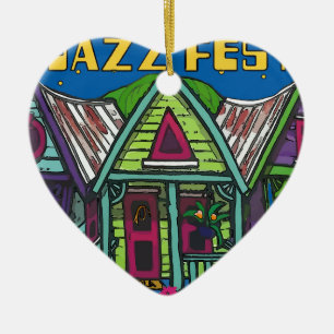 Jazz fest House Ceramic Tree Decoration