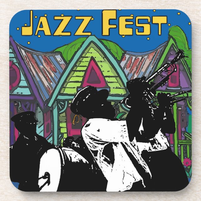 Jazz fest Houses Coaster (Front)
