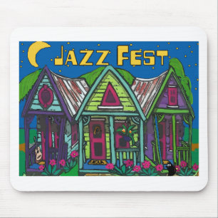 Jazz fest Houses Mouse Mat