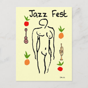 Jazz Fest Matisse Style Postcard