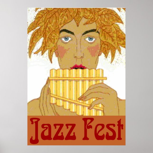 Jazz Fest Pan on Flute Poster (Front)
