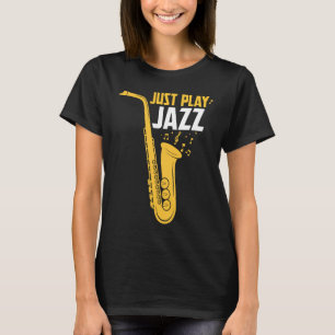 Jazz for Men Women Vintage Youth Musician Saxopho T-Shirt