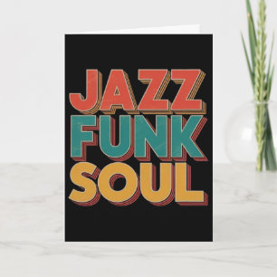 Jazz Funk And Soul - Afro Retro Vintage Music Card