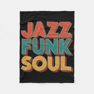 Jazz Funk And Soul - Afro Retro Vintage Music Fleece Blanket