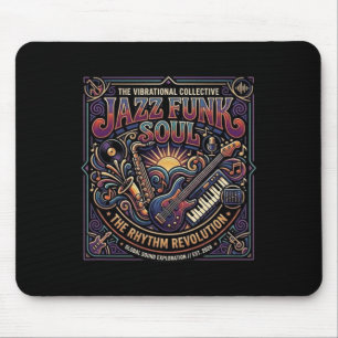 Jazz Funk Soul Music Retro Vibe Rhythm Revolution Mouse Mat