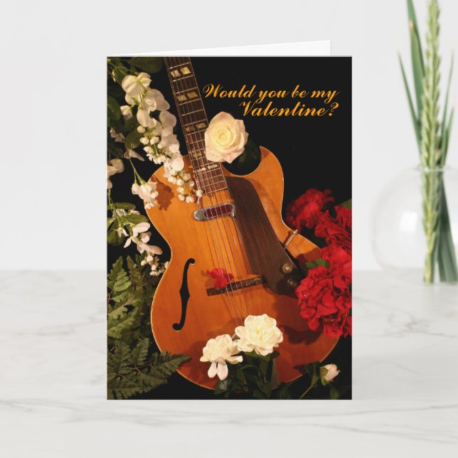 Jazz Guitar Valentine card (Front)