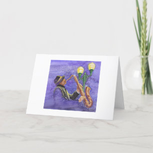Jazz guy greeting card