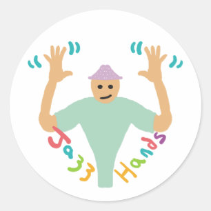 Jazz Hands Classic Round Sticker