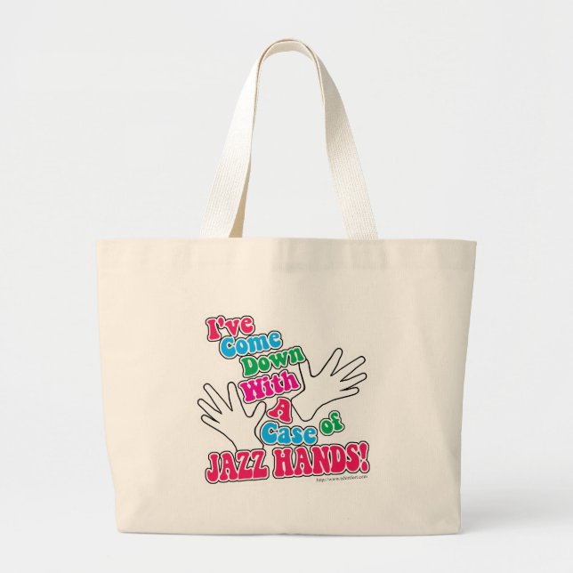 Jazz Hands! Large Tote Bag (Front)