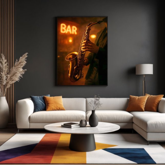 Jazz in Bar Lights Canvas Print (Creator Uploaded)