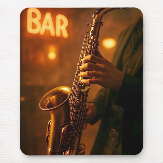 Jazz in Bar Lights Mouse Mat (Front)