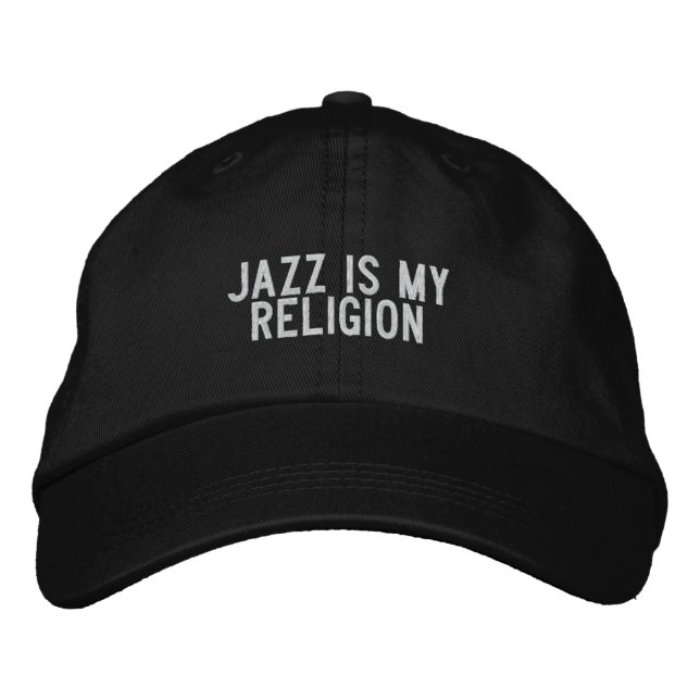 jazz is my religion embroidered hat (Front)