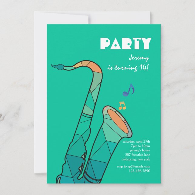 Jazz It Up Invitation (Front)