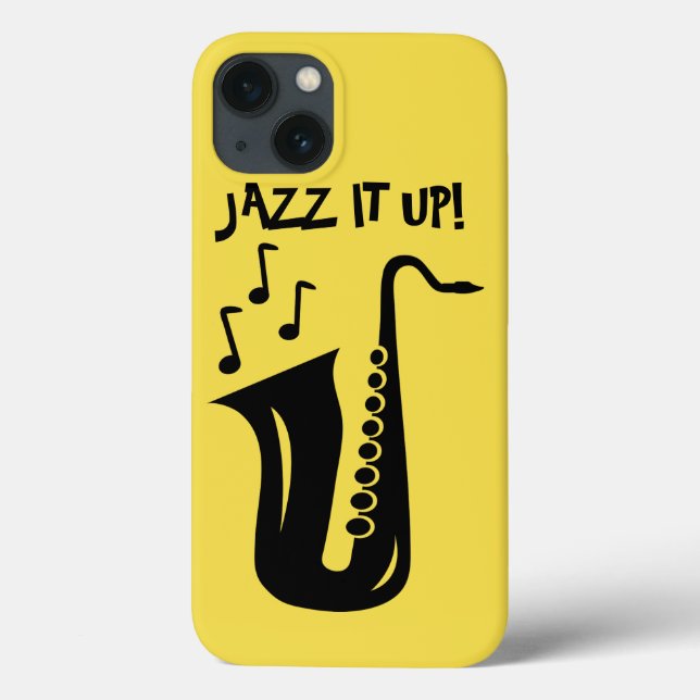 Jazz it up saxophone Iphone 13 case (Back)