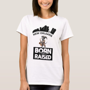 Jazz Italian Greyhound New Orleans Born And Raised T-Shirt