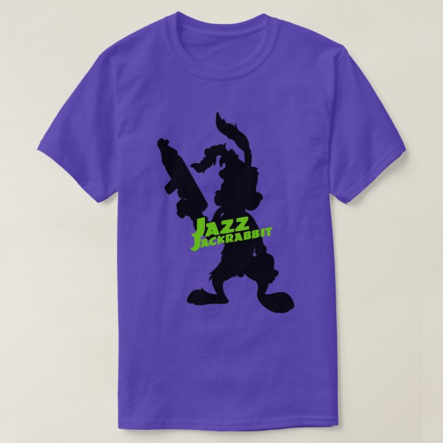 Jazz Jackrabbit  Outline   Silhouette  T-Shirt (Design Front)