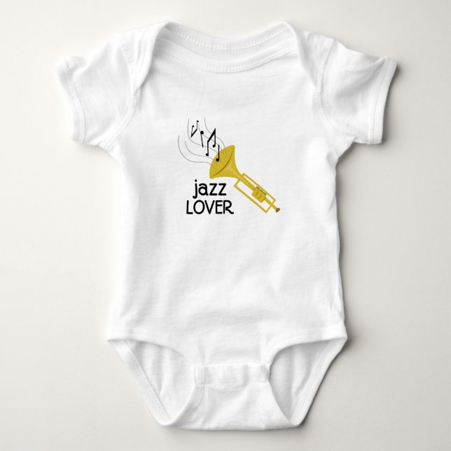 Jazz Lover Baby Bodysuit (Front)