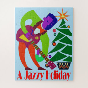 Jazz Man Christmas style Jigsaw Puzzle