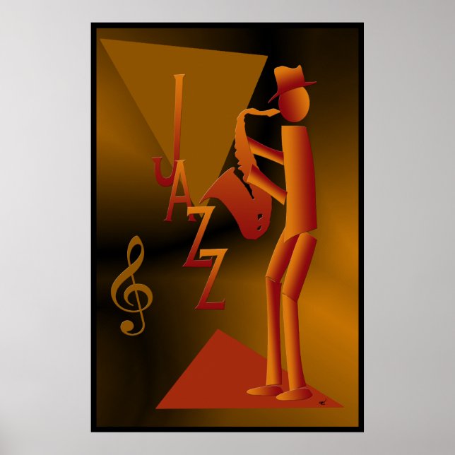Jazz Man Poster Print (Front)