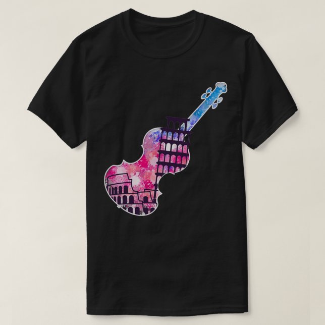 Jazz music and Italy  T-Shirt (Design Front)