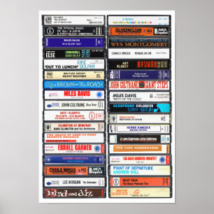 Jazz Music Cassette Print - Jazz Lover Gift Idea