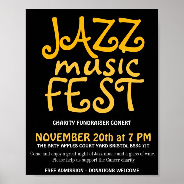 Jazz music fest poster (Front)