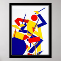 Jazz Music festival Art Deco Vintage Poster