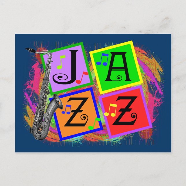 Jazz Music Lovers Gifts Postcard (Front)