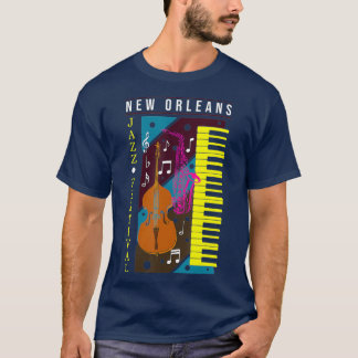 Jazz Music New Orleans Music Festival Musical T-Shirt