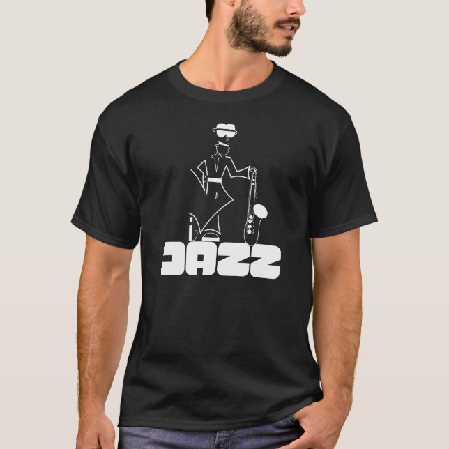 Jazz "Music Shirt " - Tenor saxophone player (Front)