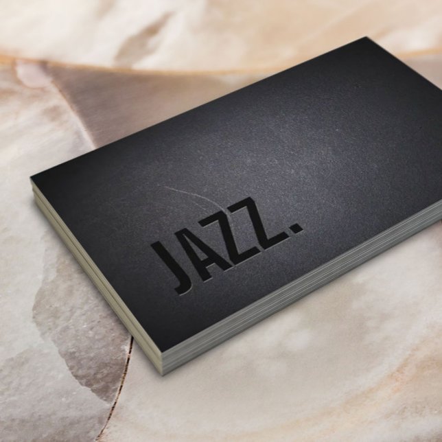 Jazz Music Teacher Modern Bold Black Minimal Business Card (Creator Uploaded)