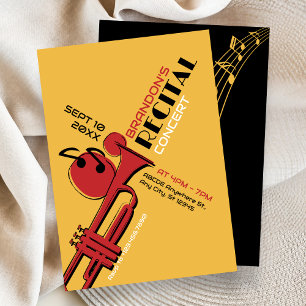 Jazz music trumpet recital  invitation