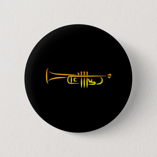 Jazz Music Trumpeter Musician Trumpet 6 Cm Round Badge (Front)