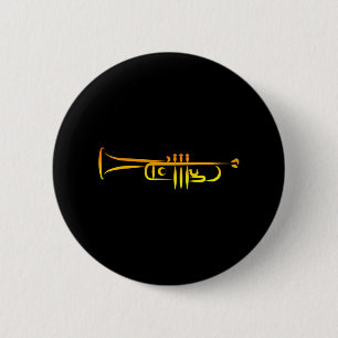 Jazz Music Trumpeter Musician Trumpet 6 Cm Round Badge