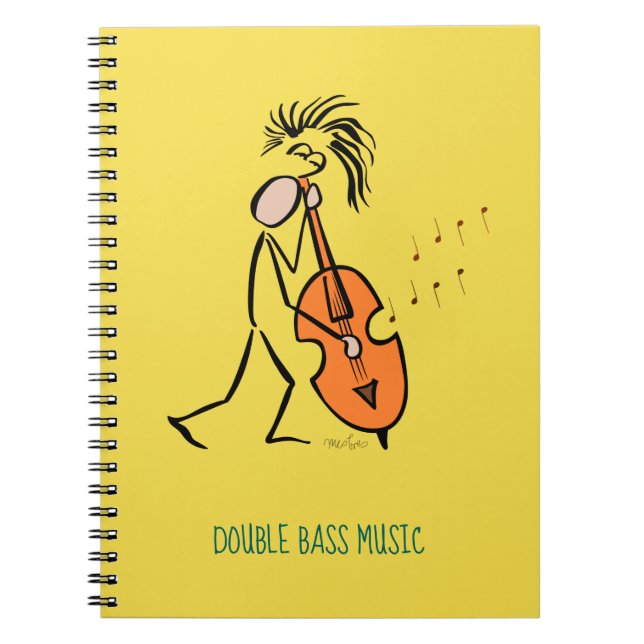 Jazz musician Double bass Contrabass Player Notebook (Front)